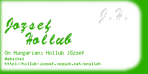 jozsef hollub business card
